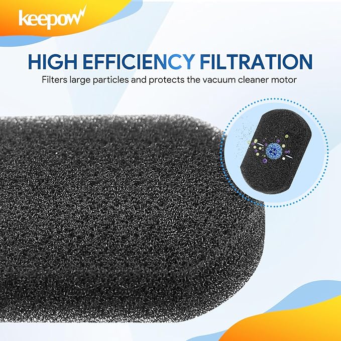 KEEPOW 2033 Vacuum Filter Set Compatible with Bissell Featherweight Stick Lightweight Bagless Vacuum 2033, 20331, 20333, 20336, 20339, 2033M (4-Pack)