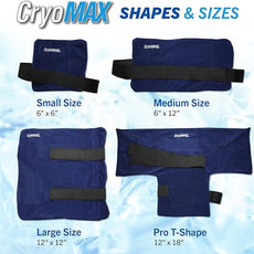 Cryo-Max Cold Pack, 8 Hour Reusable Cold Therapy Ice Pack for Elbows, Knees, Neck + More, Medium, 6