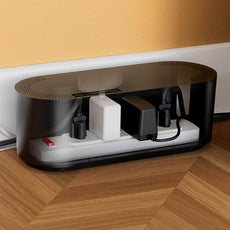 D-Line Cable Management Box, Power Strip Cover, Floor Outlet Hider, Desk Cord Organizer, Hide Extension Leads, 12.75