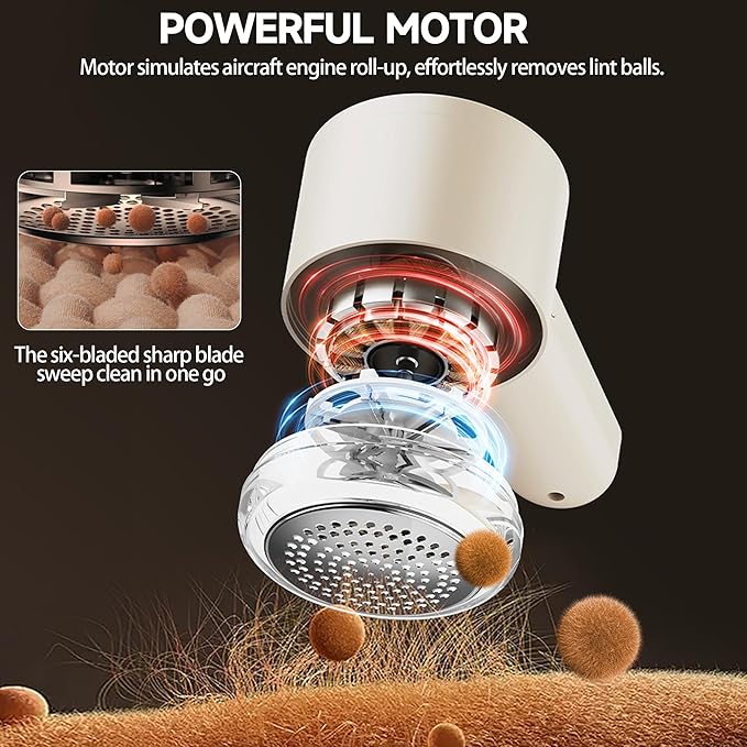 Fabric Shaver, Electric Sweater Shaver with 2 Extra Replaceable Stainless Steel Blades, Digital LED Display, USB Rechargeable, Lint Remover for Clothes, Couch, Furniture, Fuzz, Lint Ball, Pillings