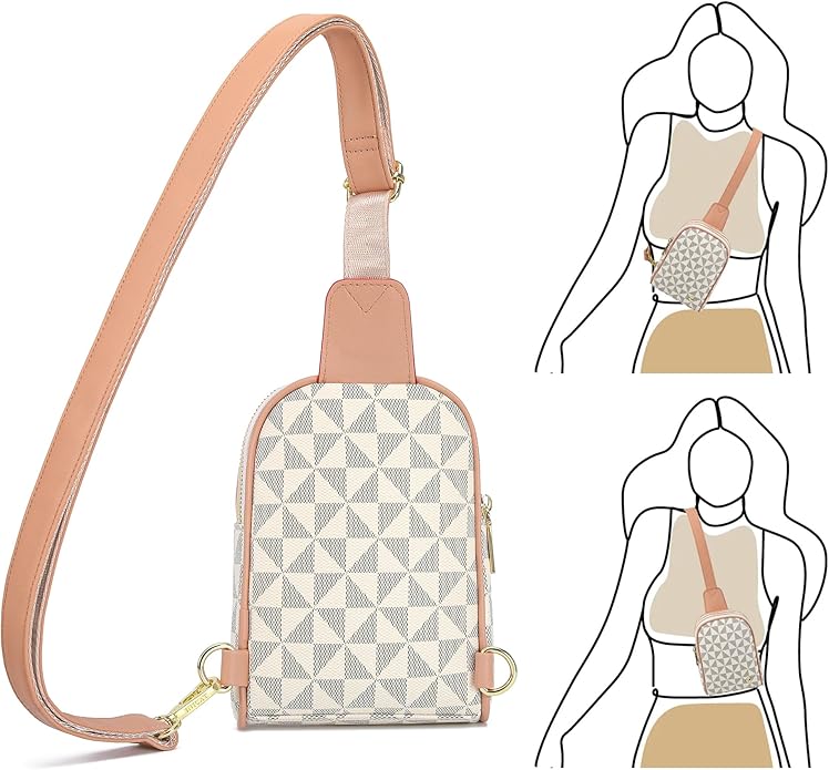 INICAT Travel Small Crossbody Sling Bags Women Cross Body Purses Passport Holder Vegan Leather Fanny Packs Birthday Gifts