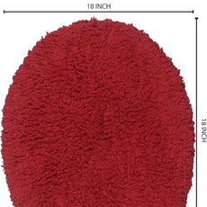 Home Weavers Double Ruffle Collection 100% Cotton Toilet Lid Cover, 18