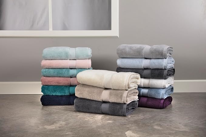 Maisonette Loft Egyptian Cotton Turkish Bath Towels, Soft, Absorbent, Ideal Quick Dry Large Luxury Bathroom Towel Set for Shower (30" x 58", 4 Pack), Light Pink (Petal Pink)