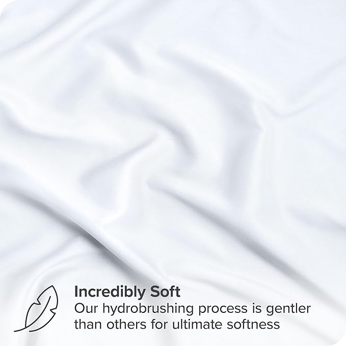 Bare Home Bed-in-A-Bag 7 Piece Comforter & Sheet Set - King - Goose Down Alternative - Ultra-Soft 1800 Premium - Bed Set (King, White/White)