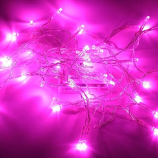 Karlling Battery Operated Pink 40 LED Fairy Light String Wedding Party Xmas Christmas Decorations(Pink,5 Pack)