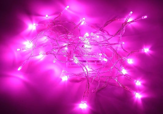 Karlling Battery Operated Fairy Lights, Romantic Pink Glow 40 LED String Lights for Valentine’s Day, Weddings, Bedroom, and Party Decor(Pink,1 Pack)