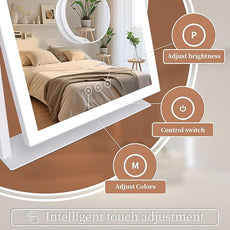 Lighted Vanity Mirror with Lights, Makeup Mirror with Light, 16.7