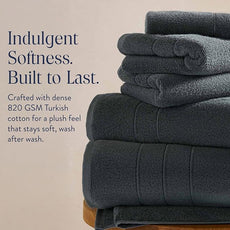 Brooklinen Super-Plush Turkish Cotton Hand Towels - Set of 2 - Cotton, 820 GSM, Highly Absorbent, Machine Washable, Perfect for Home & Bathroom (20