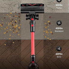 Ultenic Cordless Vacuum Cleaner, 550W/50Kpa, 60Mins Runtime, 180°Bendable Wand, Anti-Tangle Brush, Stick Vacuum Cordless with Charging Dock, Handheld Vacuum for Pet Hair/Carpet/Floor/Car, U16 Flex