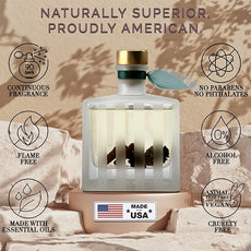 LOVSPA Reed Diffuser Set, Holiday Pine Cones Scented Oil Diffuser with Sticks, Home Fragrance Accessories for Bathroom Shelf Decor, Aroma Diffusers for Home or Office Desk, USA Made