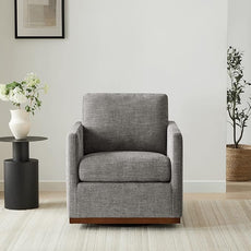 CHITA Swivel Accent Chair, FSC Certified Mid Century Modern Arm Chair for Living Room and Bedroom, Fully Assembled, Grey