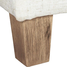 Homepop Home Decor | K7342-F2067 | Classic Square Storage Ottoman with Lift Off Lid | Ottoman with Storage for Living Room & Bedroom, Cream Woven