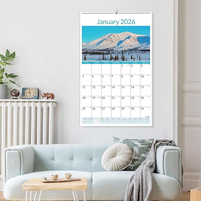 SUNEE 2026 Wall Calendar Extra Large 17"x27", 21 Month from October 2025 to June 2027, Vertical Extra Large Monthly Calendar 2026-2027 for Wall, National Parks