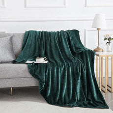IR Imperial Rooms Fleece Blankets Queen Size 90x90 Inches- 8 Pack - Super Soft Fluffy Throw Blanket for Sofa and Bed - Warm and Cozy Lightweight 400 GSM Microfiber Bed Throws Blankets (Queen, Emerald)
