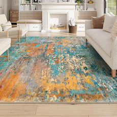 Lahome Modern Abstract 10x14 Area Rug for Living Room, Bedroom, Dining Room - Multicolor, Machine Made, Low Pile, Non Slip, Washable