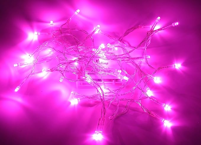 Karlling Battery Operated Pink 40 LED Fairy Light String Wedding Party Xmas Christmas Decorations(Pink,20 Pack)