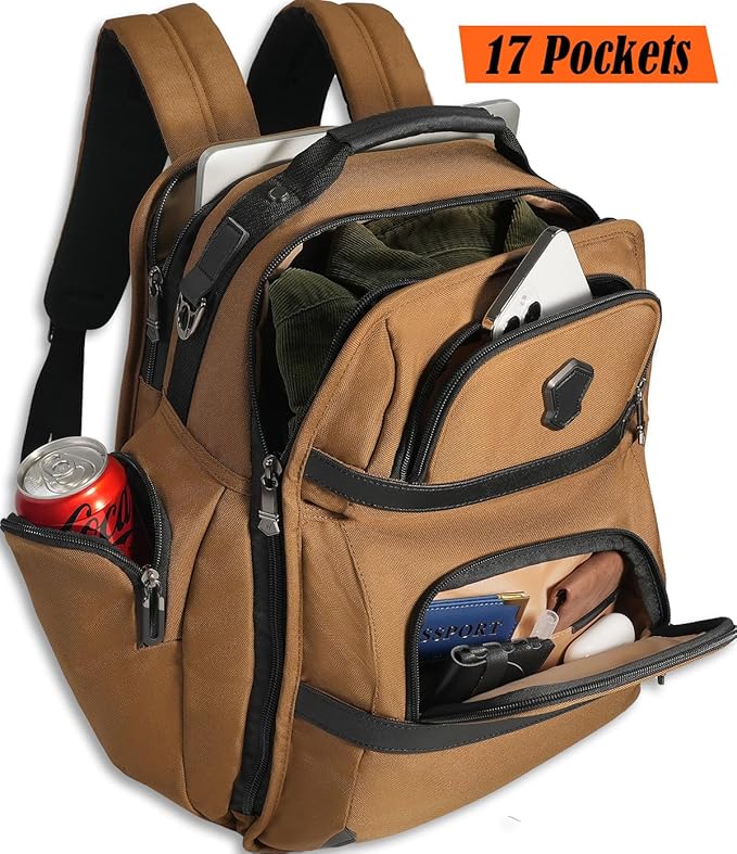 WELKINLAND 24H Business Laptop Backpack - 28L Durable Professional Backpack for Men, 17-Pockets, Fits 16-Inch Laptop