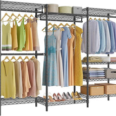 VIPEK V5 Plus Large Portable Closet Rack Freestanding Wardrobe Closet, Multi-Functional Clothes Rack Heavy Duty Metal Clothing Rack for Hanging Clothes, 85.4