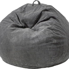 Hobestluk 2.5FT Bean Bag Chair Beanbags Small Bean Bag Chair with Filler Included Teardrop Bean Bag with Removable Cover for Bedroom Living Room (Small, Grey)