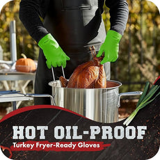 KITCHEN PERFECTION Silicone Smoker Oven Gloves -Extreme Heat Resistant BBQ Gloves-Handle Hot Food Right on Your Grill Fryer&Pit|Waterproof Grilling Cooking Baking Mitts |Superior Value Set +2 Bonuses