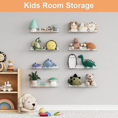 upsimples 8 Pack Acrylic Shelves Wall Organizer and Storage, 15