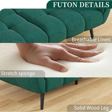 Futon Sofa Bed, Convertible 77