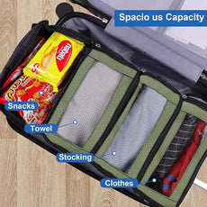 Suitcase Organizer, Travel Luggage Organizer Portable Hanging Travel Shelves Collapsible Hanging Packing Cubes for Carry on Suitcase