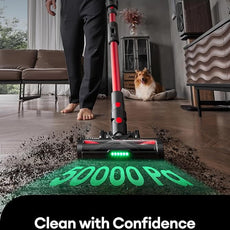Ultenic Cordless Vacuum Cleaner, 550W/50Kpa, 60Mins Runtime, 180°Bendable Wand, Anti-Tangle Brush, Stick Vacuum Cordless with Charging Dock, Handheld Vacuum for Pet Hair/Carpet/Floor/Car, U16 Flex