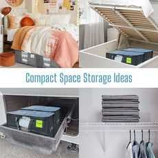 VENO 8 Pack Moving Bags, Christmas Storage Bins, Moving Boxes Alternative, Comforter and Blanket Storage Bags, College Dorm Packing Supplies, Foldable Heavy-Duty Tote with Window (Gray, 8 Pack)