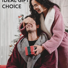 DAVID ARCHY Men's Hooded Robe Soft Coral Fleece Microfiber Bathrobe