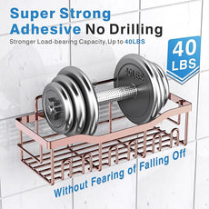 EUDELE 5-Pack Rustproof Stainless Steel Shower Caddy – No Drill Adhesive Bathroom Organizer with Large Capacity, Spacious Shower Shelves for Inside Shower, Kitchen & Home Decor Storage-XL Size