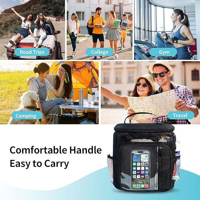 Dorm Room Essentials for Guys Girls Boys, Hanging Toiletry Bag，Waterproof Travel Shower Caddy Organizer with Clear Pockets, Mesh Compartments & Hook Portable Toiletry Bag for Gym, Camping, Cruise