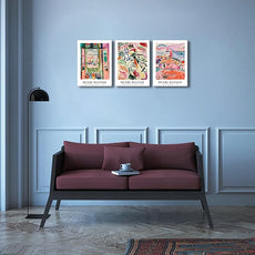 Wieco Art Canvas Wall Art 3 Piece Henri Mattise Art Abstract Colorful Matisse Posters Canvas Prints for Wall and Home Office Decorations