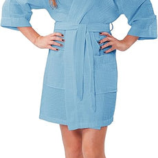 Turquaz Lightweight Short Robes For Women Waffle Kimono Bathrobe - Soft, Fast-Drying, Long-Lasting Cotton Blend