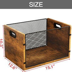 Hanging File Folder Organizer Filing Box with Handles File Organizer Holder for Desk Space-Saving Storage Bin for Letter Size – Open Design for Quick Access & Efficient Organization