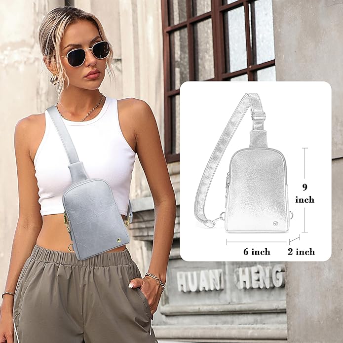 INICAT Travel Small Crossbody Sling Bags Women Cross Body Purses Passport Holder Vegan Leather Fanny Packs Birthday Gifts