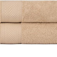 BAGNO MILANO Turkish Towels, Ultra Soft, Plush Luxury Turkih Cotton Bath Towels, Quick Dry Towel Set Made in Turkey (Sand Beige, 2 Pcs Bath Towel Set)