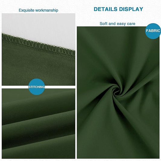 FLXXIE 2 Pack Microfiber King Pillow Cases, 1800 Super Soft Pillowcases with Envelope Closure, Wrinkle, Fade and Stain Resistant Pillow Covers, 20x36, Olive Green