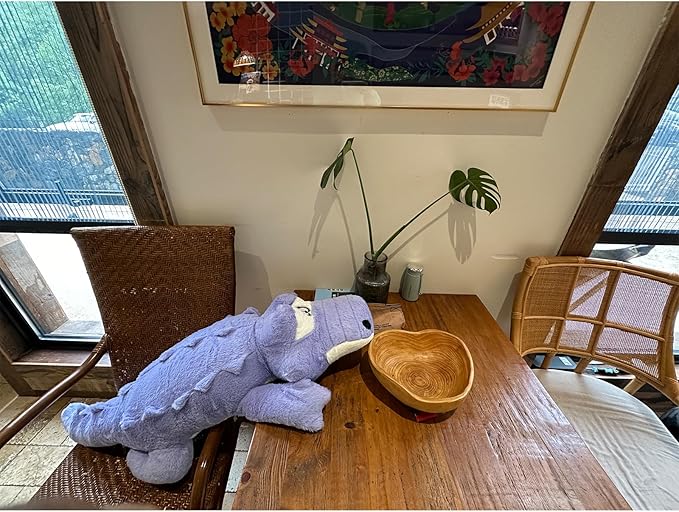 Hofun4U Alligator Plush Pillow, 38 inch Alligator Stuffed Animal, Home Decoration Christmas Valentine’s Birthday Gift for Boys Girls Adults Kids(Blue/Purple)