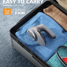 POPCHOSE Fabric Shaver for Clothing, Electric Lint Remover Sweater Shaver to Remove Pilling, Depiller for Clothes, Furniture, Couch, Fuzz with 6-Leaf Blades Extra, Electrostatic Brush