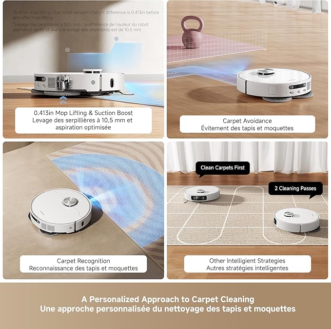 DREAME L40s Ultra AE Robot Vacuum and Mop Combo, 19,000Pa Suction, Self Emptying Dust Box, Flexible Mop & 167℉ Self Cleaning Washboard, Diverse Brush Selection, All-in-One Station, Auto Refill