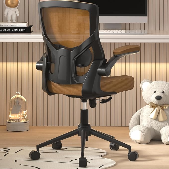 Office Chair, High Back Desk Chair Adjustable Height and Ergonomic Design Home Office Computer Chair, Executive Lumbar Support Padded Flip-up Armrest
