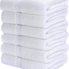 Utopia Towels 18 Pack Bath Towel Set (24 x 48 Inches), 500 GSM 100% Ring Spun Cotton Medium Lightweight and Highly Absorbent Quick Drying, Premium Towels for Hotel, Spa and Bathroom (White)
