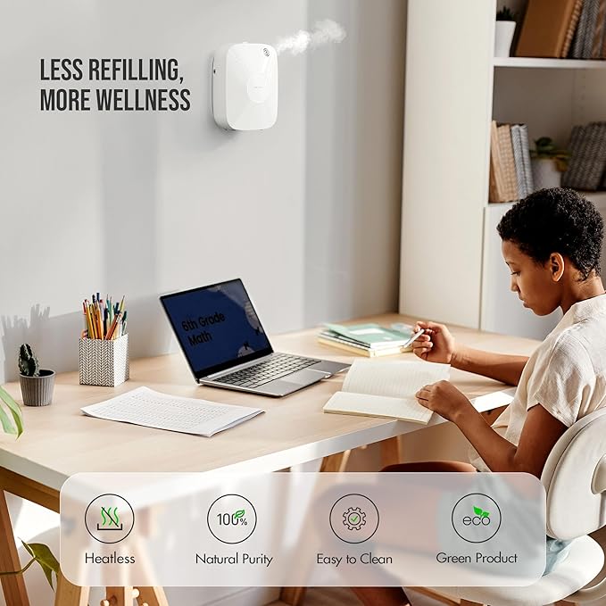 Airversa Smart Waterless Essential Oil Diffuser, 400mL Capacity with 200mL Fragrance Scent Oils, Up to 2000 sq ft Scent Air Machine with 12A1V Power Adapter for Large Room, ANA White Kit