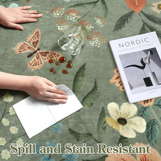 Lahome Floral Living Room Rugs, Area Rugs 5x7 Rug for Bedroom Ultra-Thin Soft Rug, Non-Slip Washable Rugs Stain Resistant Boho Low-Pile Throw Carpet for ‎Dining Room Office (5x7ft,Green)