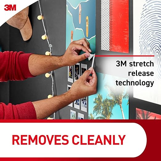Command Poster Strips, Damage Free Hanging Poster Hangers, No Tools Wall Hanging Strips for Posters, 256 White Adhesive Strips (Pack of 4)