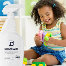 BRIOTECH Sanitizer Disinfectant Hypochlorous Spray, Kill 99.99% of Viruses & Bacteria, Control Mold, Eliminate Odor, Gentle for Nursery & Play Rooms, Food Contact Surface Sanitizer, 8 fl oz