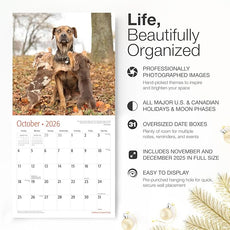 RED EMBER Catahoula Leopard Dogs 2026 Wall Calendar 12 Month | 12