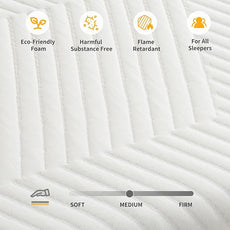 ESHINE Adjustable Bed Frame with Mattress - 8 Inch Gel Memory Foam Mattress(Medium-Firm), Bluetooth APP Control, Wireless Remote, Zero Gravity, Anti Snore, Head and Foot Incline, Queen, 2000 Series