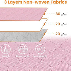 Fab totes 24 Gallons Clothes Storage, Foldable Thick Fabric Blanket Storage Bags, Containers for Organizing Bedroom, Closet, Clothing, Comforter, Organization with Handle (3 Pack,Pink)